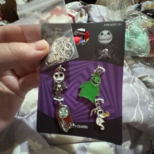 Nightmare Before Christmas Charm Set and heart necklace